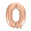 Nummer Rose Gold Nummer 0 Folienballon 92 cm