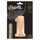 Nummer Rose Gold Folienballon Nummer 1 92 cm