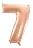 rose gold Nummer 7 Folienballon 92 cm