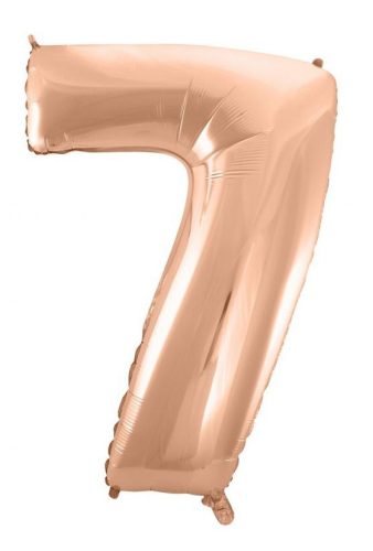 rose gold Nummer 7 Folienballon 92 cm