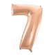 rose gold Nummer 7 Folienballon 92 cm