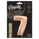 Nummer Rose Gold Nummer 7 Folienballon 92 cm