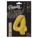Nummer Gold Mat Goldene Nummer 4 Folienballon 92 cm