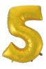 Gold 5 Gold Mat Nummer Folienballon 92 cm