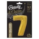 Nummer Gold Mat Goldene Nummer 7 Folienballon 92 cm