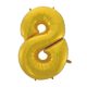 Nummer Gold Mat Goldene Nummer 8 Folienballon 92 cm