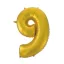 Nummer Gold Mat Goldene Nummer 9 Folienballon 92 cm