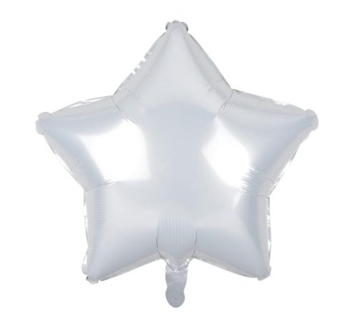Weiß Star White Star Folienballon 44 cm