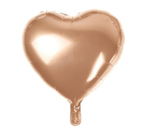 rose gold Heart , Rosa Herz Folienballon 37 cm