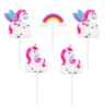 Einhorn Rainbow  Geburtstagskerze, Kerzenset 5 Stk