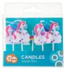 Einhorn Rainbow  Geburtstagskerze, Kerzenset 5 Stk