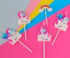 Einhorn Rainbow  Geburtstagskerze, Kerzenset 5 Stk