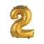 Nummer Gold Matt Goldene Nummer 2 Mini-Folienballon 35 cm