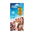 Nummer Gold Matt Gold 8 mini Folienballon 35 cm