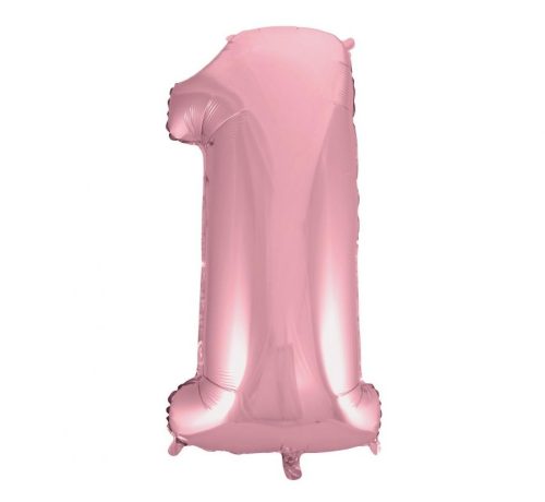 Light Pink, Rosa Nummer 1 Folienballon 92 cm