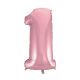 Light Pink, Rosa Nummer 1 Folienballon 92 cm