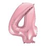 Light Pink, Rosa Nummer 4 Folienballon 92 cm
