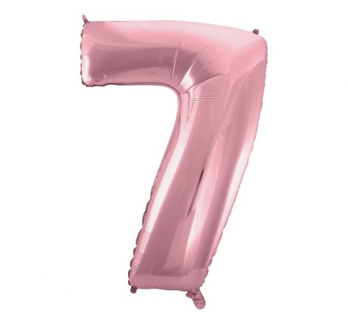 Light Pink, Rosa Nummer 7 Folienballon 92 cm