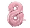 Nummer Hellrosa, Nummer 8 Folienballon 92 cm