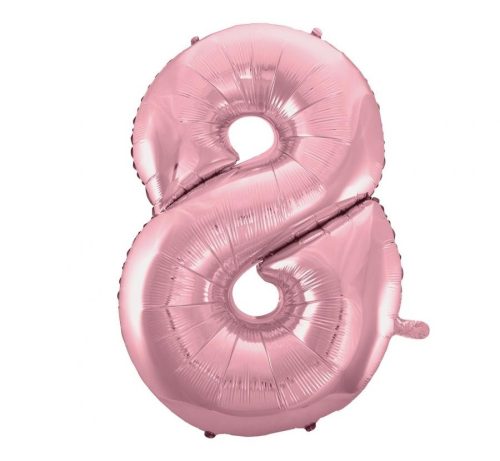 Nummer Hellrosa, Nummer 8 Folienballon 92 cm