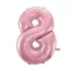 Nummer Hellrosa, Nummer 8 Folienballon 92 cm