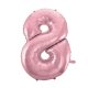 Light Pink, Rosa Nummer 8 Folienballon 92 cm