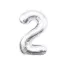 Nummer Silber, Silber Nummer 2 Folienballon 85 cm