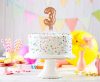 Nummer Rose Gold Nummer 3 Folienballon für Kuchen 13 cm