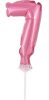 Pink Nummer 7 Pink Nummer Folienballon für Torte 13 cm