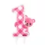 Nummer Pink Teddy Erster Geburtstag Glitzerkerze