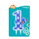 Erster Geburtstag Blue Teddy Geburtstagskerze
