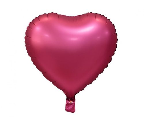 Matt Dark Pink Heart , Pink Herz Folienballon 37 cm