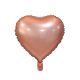 Matt Pink Gold Heart , Rosa Herz Folienballon 37 cm