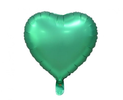 Matt Green Heart , Grün Herz Folienballon 37 cm