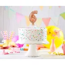 Nummer Rose Gold Nummer 6 Folienballon für Kuchen 13 cm