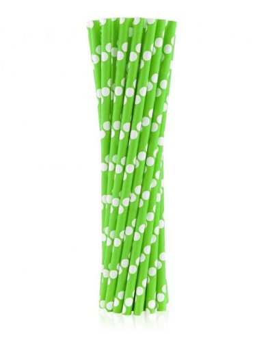 Green Polka Dots Papiersauger (24 Stücke)