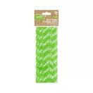 Farbe Green Polka Dots Grüner Papierstrohhalm, 24 Stück