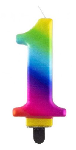Nummer Galaxy Bunte Nummer 1 Kerze, Tortenkerze