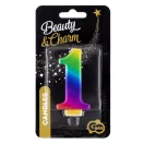 Nummer Galaxy Bunte Nummer 1 Kerze, Tortenkerze