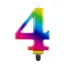 Nummer Galaxy Bunte Zahl 4 Kuchkerze