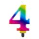 Nummer Galaxy Bunte Zahl 4 Kuchkerze