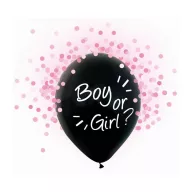   Junge oder Mädchen Pink Mit rosa Konfetti gefüllter Ballon, 4 Stk. 12 Zoll (30 cm)