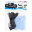 Party Boy or Girl, Mit blauem Konfetti gefüllter Ballon, 4 Stück 12 Zoll (30 cm)