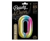 Nummer Rainbow Regenbogen Zahl 0 Folienballon 85 cm