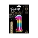 Nummer Rainbow Regenbogen Nummer 1 Folienballon 85 cm