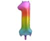 Nummer Rainbow Regenbogen Nummer 1 Folienballon 85 cm
