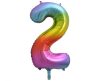 Regenbogen Rainbow Nummer 2 Folienballon 85 cm