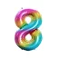 Nummer Rainbow Regenbogen Nummer 8 Folienballon 85 cm