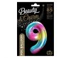 Nummer Rainbow Regenbogen Zahl 9 Folienballon 85 cm
