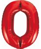 Nummer Red Rote Nummer 0 Folienballon 85 cm